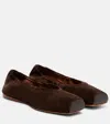 Alaïa Pointe Suede Ballet Flats