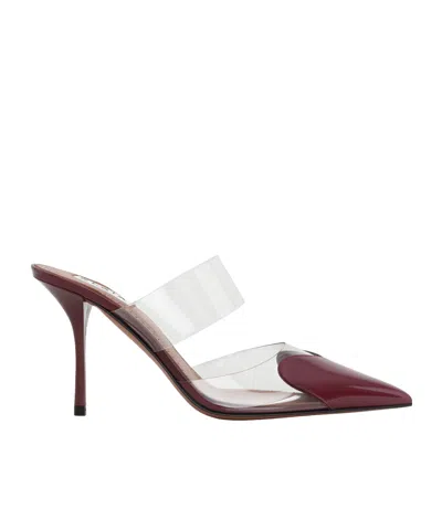 Alaïa Patent Leather Le Coeur Mules 90 In Multicolor