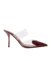 Alaïa Le Caur 90 Patent Leather And Pu Mules In White