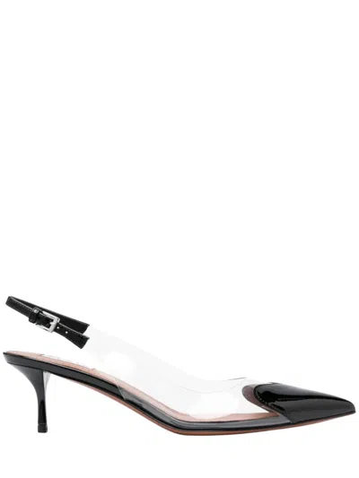 Alaïa Alaia Pointed Toe Slingback Heels With Decorative Strap In Black