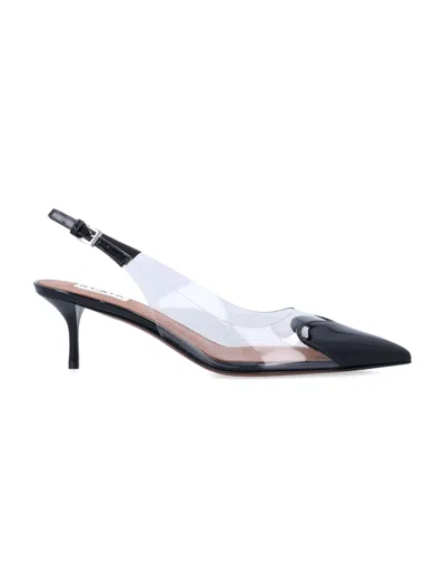 Alaïa Alaia Pointed Toe Slingback Heels With Decorative Strap In Multi