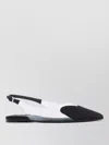 Alaïa Pointed Toe Slingback Sandals Transparent Panel In Black