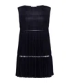 Alaïa Pointelle Pleats Midi Dress In Black