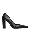 Alaïa Crocodile Printed Leather Pumps In Black