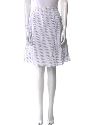Pre-owned Alaïa Polka Dot Print Knee-length Skirt In Neutral