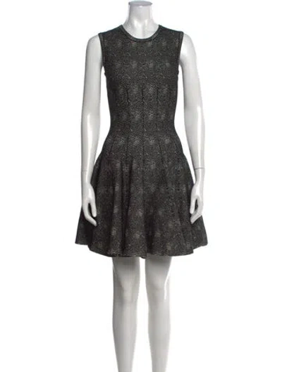 Pre-owned Alaïa Polka Dot Print Mini Dress In Black/white