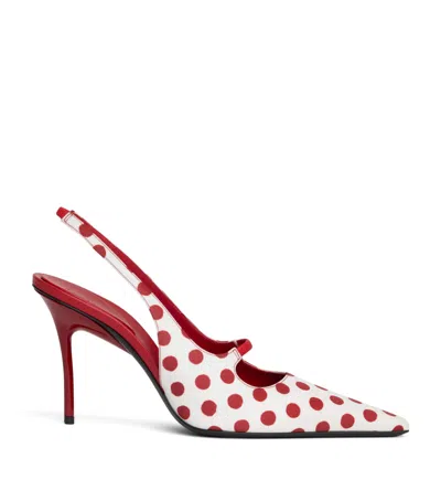 Alaïa Polka-dot Drop Slingback Pumps 80 In Multi