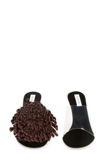 Alaïa Pom Pom Sandal In Animal Print