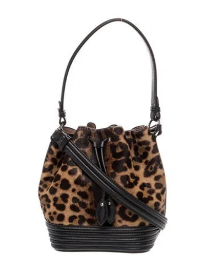 Pre-owned Alaïa Ponyhair Bucket Bag In Neutrals