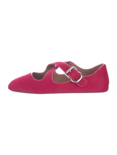 Pre-owned Alaïa Ponyhair Mary Jane Flats In Pink