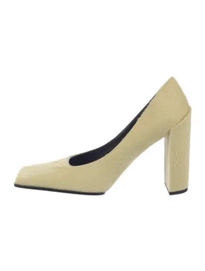 Pre-owned Alaïa Ponyhair Pumps In Yellow
