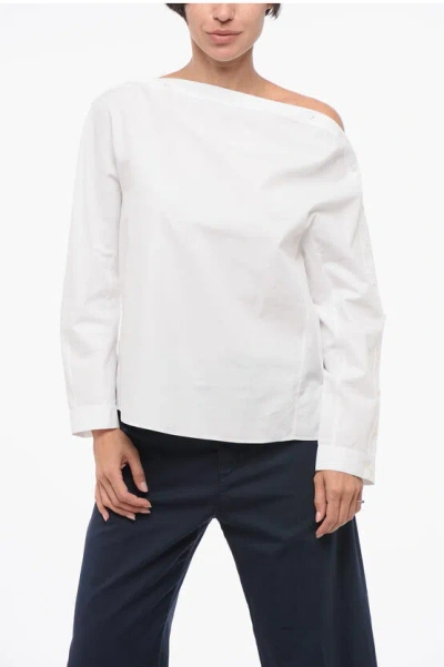 Alaïa Popeline Shirt With Buttoned Detail