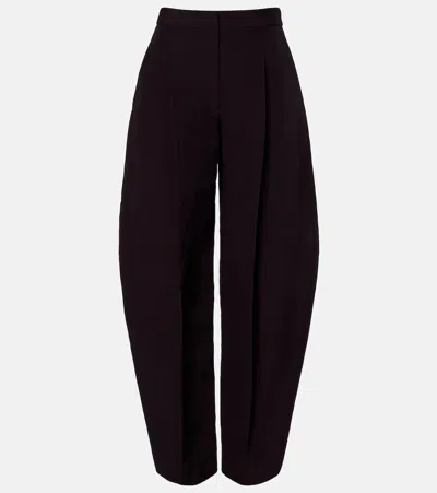 Alaïa Poplin Barrel-leg Pants In Black