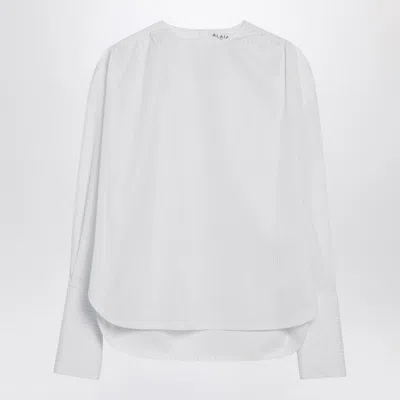 Alaïa Alaia Poplin Blouse With Ruffles Women In White