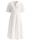 Alaïa Alaia Cotton Midi Dress Women In White