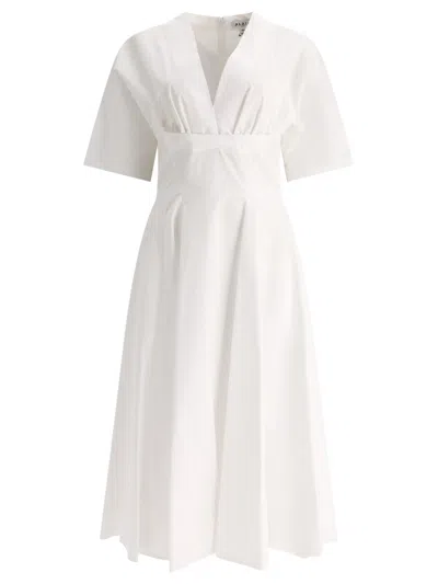 Alaïa Poplin Dress Dresses White