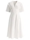 Alaïa Alaia Cotton Midi Dress Women In White