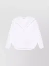 Alaïa Camicia Con Cappuccio In Popeline In White