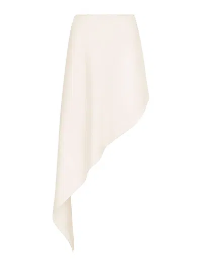 Alaïa Poplin Pointed Skirt In Neutral