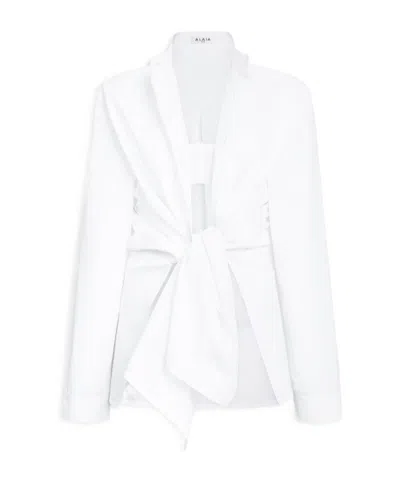 Alaïa Poplin Shirt Set In White