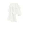 Alaïa Alaia Asymmetrical White Cotton Skirt Women In White