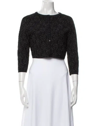 Pre-owned Alaïa Printed Bolero In Black