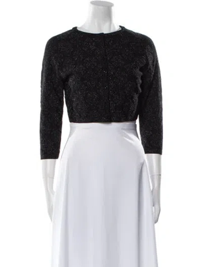 Pre-owned Alaïa Printed Bolero In Black