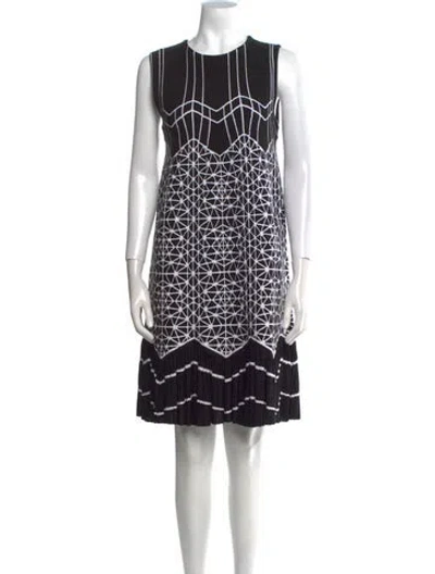 Pre-owned Alaïa Printed Knee-length Dress In Black