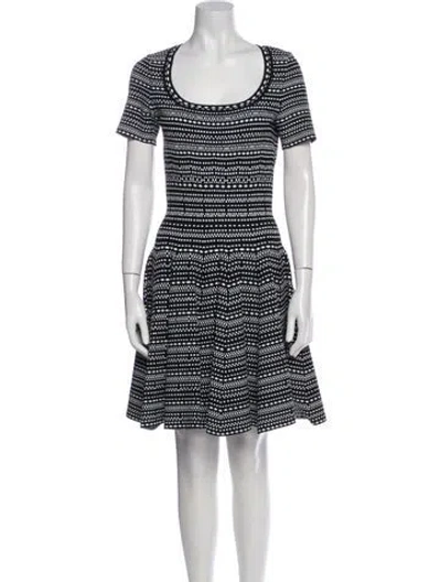 Pre-owned Alaïa Printed Knee-length Dress In Black