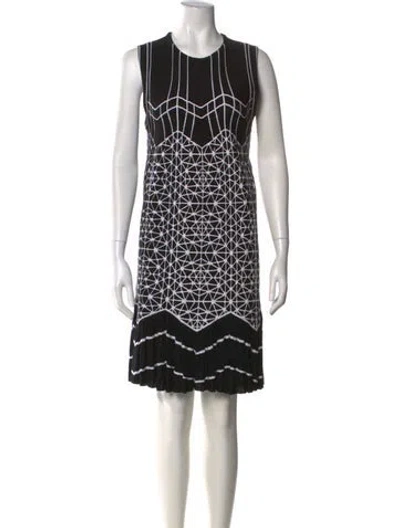 Pre-owned Alaïa Printed Knee-length Dress In Black