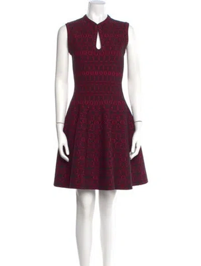 Pre-owned Alaïa Printed Knee-length Dress In Black