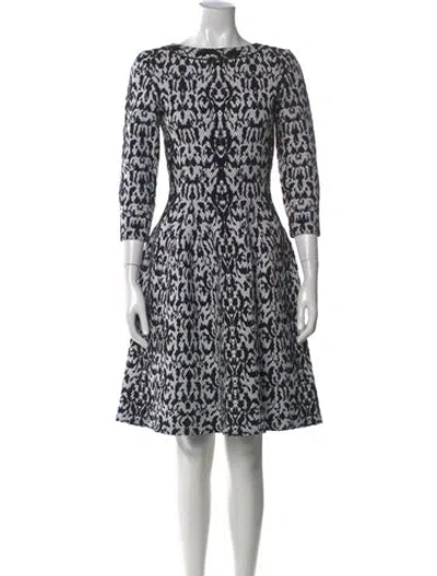 Pre-owned Alaïa Printed Knee-length Dress In Black