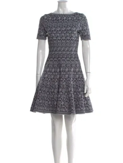 Pre-owned Alaïa Printed Knee-length Dress In Black