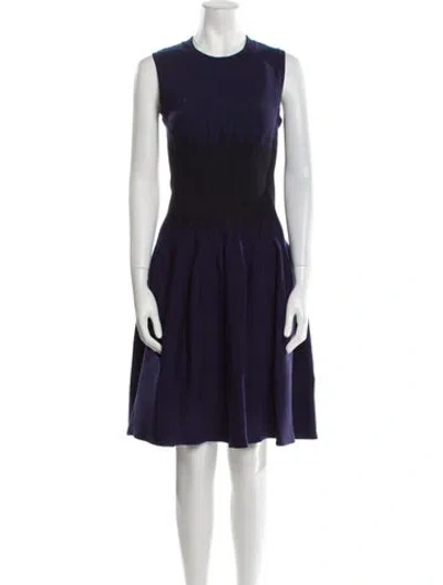 Pre-owned Alaïa Printed Knee-length Dress In Blue