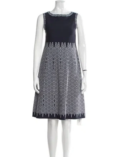 Pre-owned Alaïa Printed Knee-length Dress In Blue