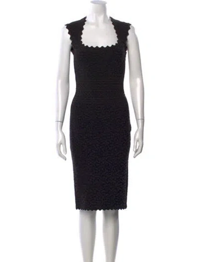 Pre-owned Alaïa Printed Knee-length Dress In Brown