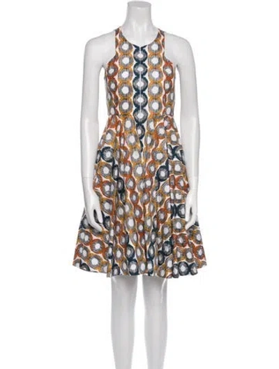 Pre-owned Alaïa Printed Knee-length Dress In Multi