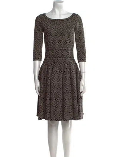 Pre-owned Alaïa Printed Knee-length Dress In Neutral