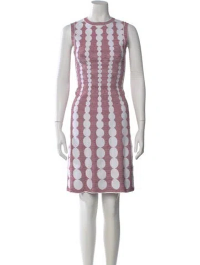 Pre-owned Alaïa Printed Knee-length Dress In White