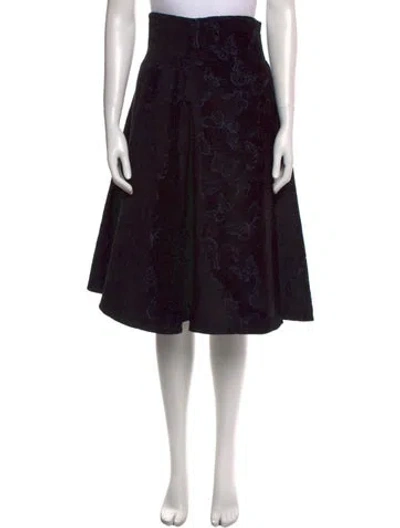 Pre-owned Alaïa Printed Knee-length Skirt In Black