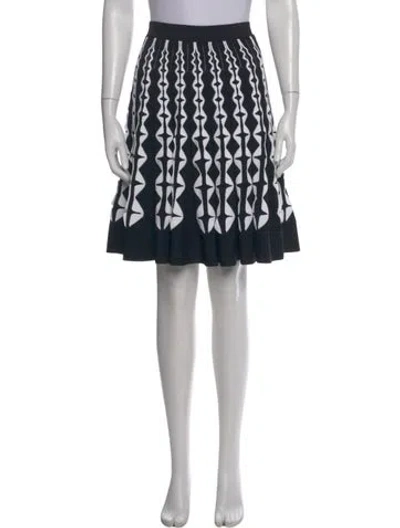 Pre-owned Alaïa Printed Knee-length Skirt In Black