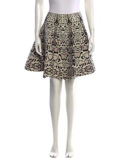 Pre-owned Alaïa Printed Knee-length Skirt In Neutral