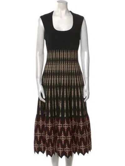 Pre-owned Alaïa Printed Midi Length Dress In Multi