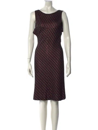 Pre-owned Alaïa Printed Midi Length Dress In Multi