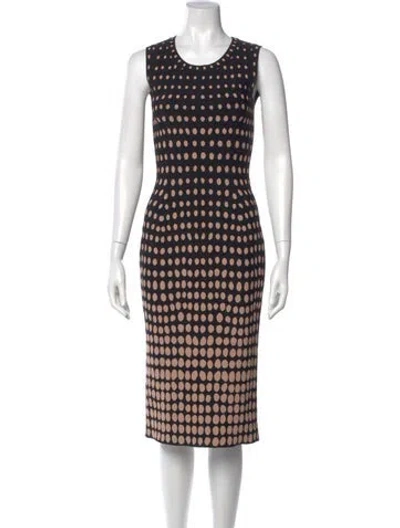 Pre-owned Alaïa Printed Midi Length Dress In Multi