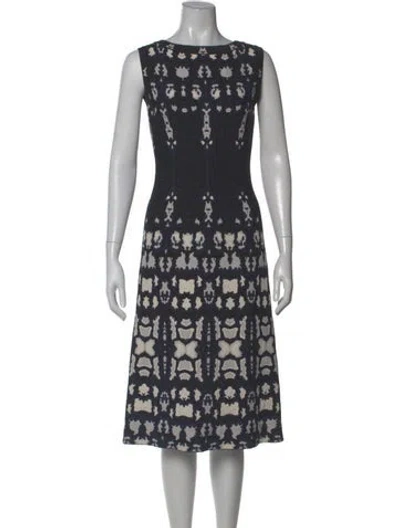 Pre-owned Alaïa Printed Midi Length Dress In Multi