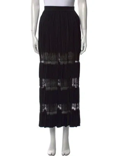 Pre-owned Alaïa Printed Midi Length Skirt In Black