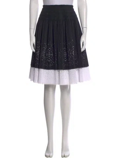 Pre-owned Alaïa Printed Midi Length Skirt In Black