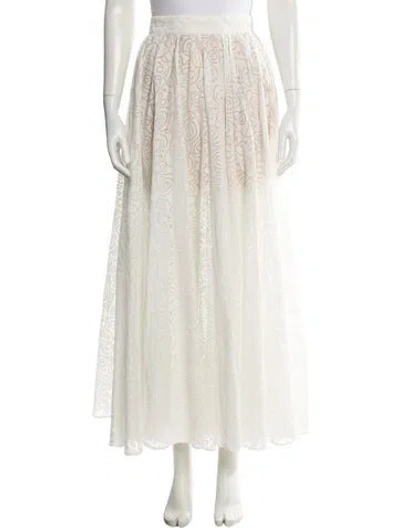 Pre-owned Alaïa Printed Midi Length Skirt In Neutrals