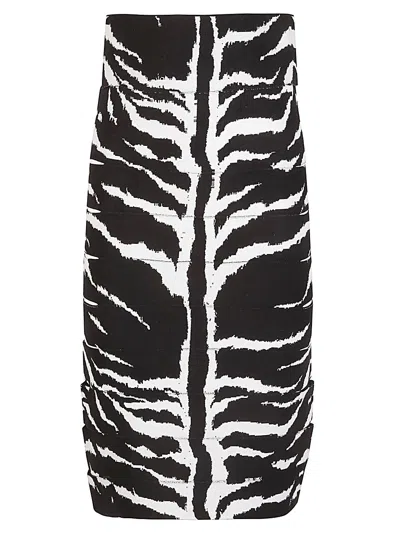 Alaïa Alaia Printed Midi Skirt